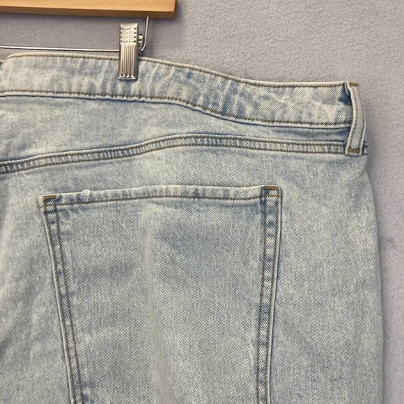 NWT Old Navy Denim Shorts Plus 30 Jeans Curvy OG High Rise Distressed Light Wash - Picture 14 of 16